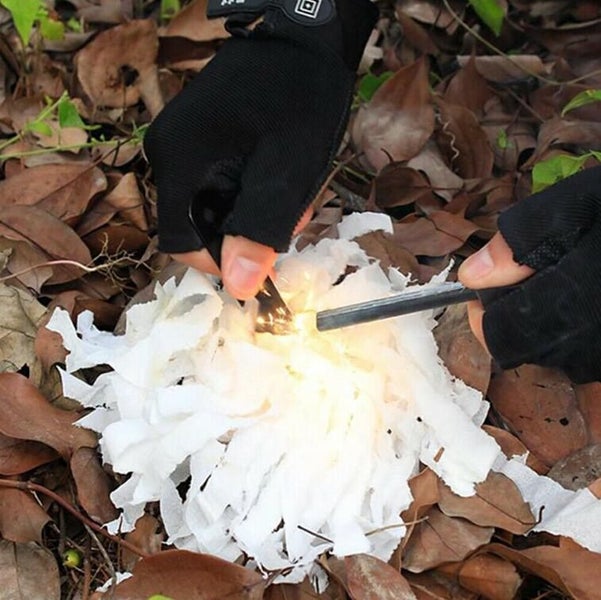 Magnesium Flint Rod Stone Fire Starter Lighter Emergency Survival Tool Carousel 3