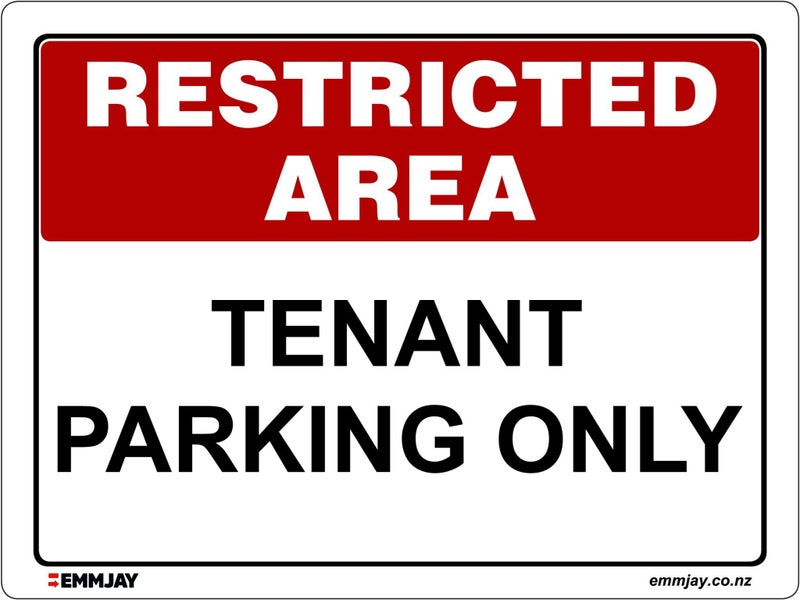576 (2) EMMJAY - Tenant parking / cars only sign 225x300mm reserved parking sign Carousel 1