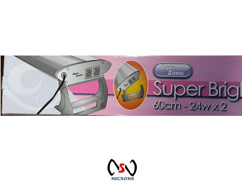Aqua Zonic Fish Tank Lighting Set Super Bright 60cm Twin 24w T5 HO Light Carousel 1