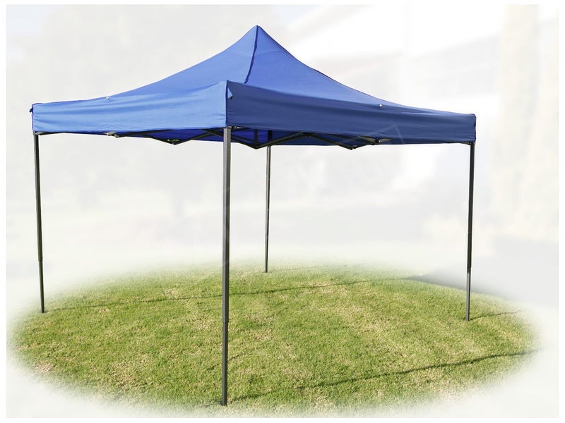 3x3m Gazebo Lawn Marquee | Pop Up Tent | BLUE Roof Awning | Outdoor Shade Carousel 1