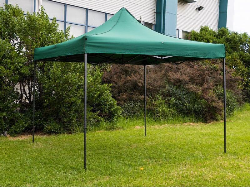 3x3m Gazebo Lawn Marquee | Pop Up Tent | GREEN Roof Awning | Outdoor Shade Carousel 1