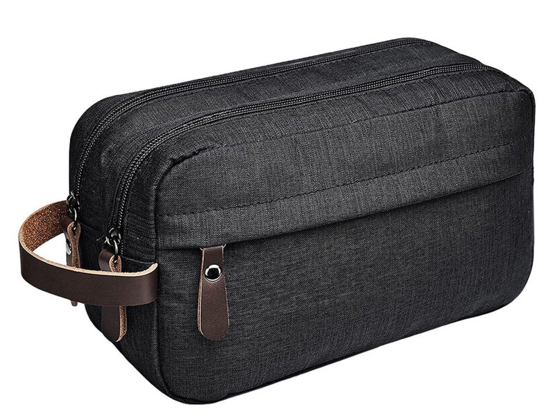 Travel Toiletry Wash Bag Shaving Bag Cosmetic Bags Makeup Bag Black Carousel 1