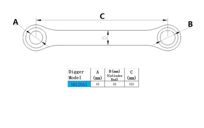 Digger Bucket Link Rod for Sumitomo SH120 Carousel 2