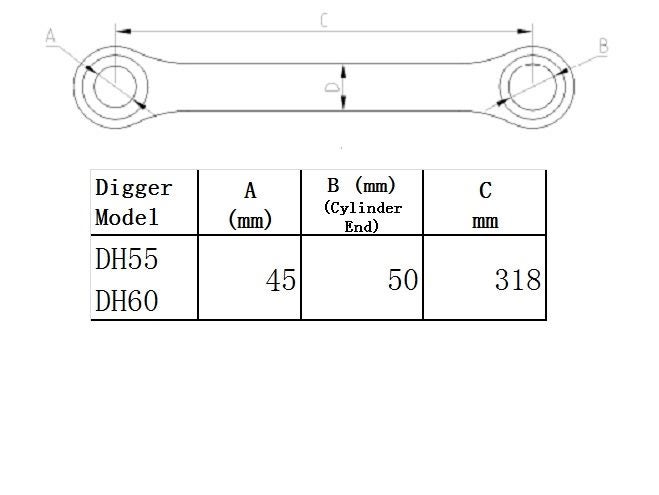 Digger Link Rod for Doosan DH60 Carousel 2