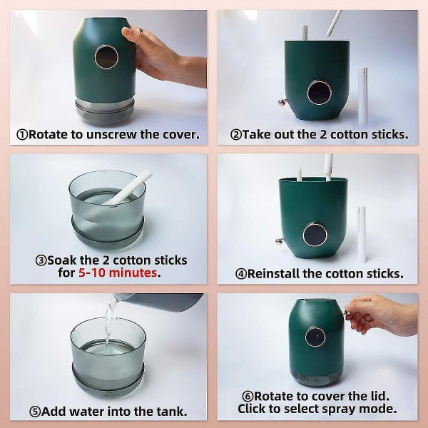 Humidifiers For Bedroom,plant Humidifier Indoor 500ml Cool Mist Humidifier,plant Carousel 5