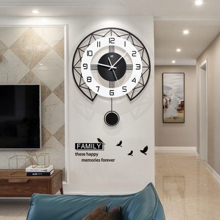Modern Wall Clock Battery Operated Carousel 1