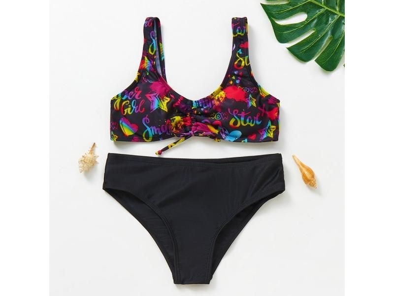 Swimsuit Girls Kids Swimwear 2-14Y Toddler Girls Bikini Set Ruffle Children's Carousel 1