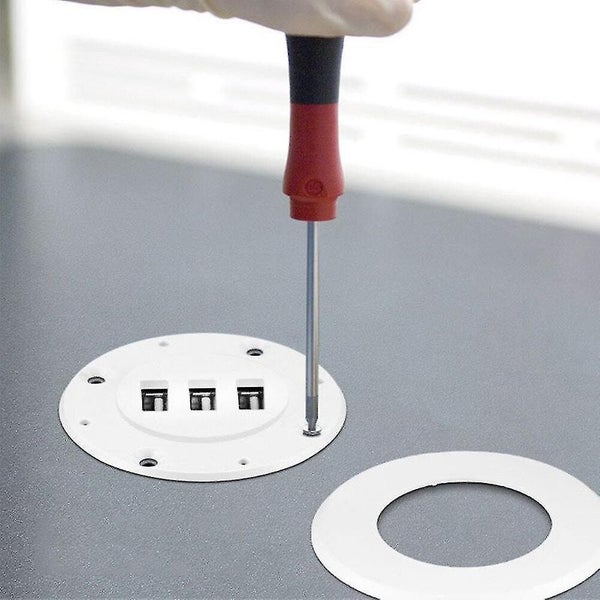 3 Ports USB 2.0 Hub 5cm Grommet Hole In-Desk Mounting USB 2.0 Hub For Laptop P Carousel 3
