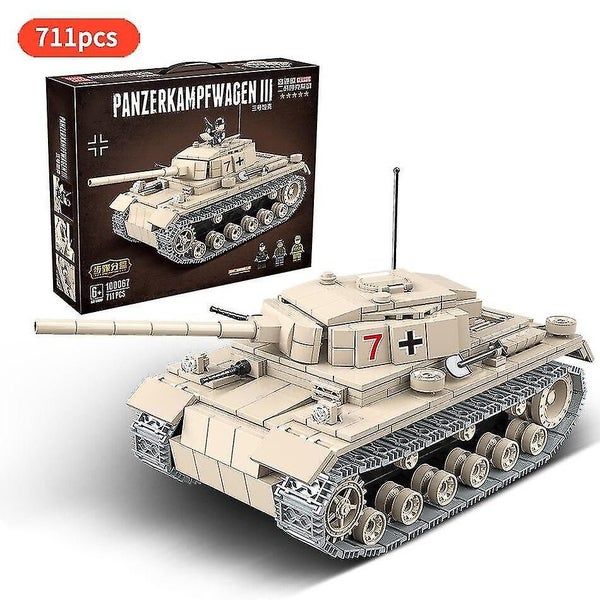 World War 2 German Panzerkampfwagen III Heavy Tank Military WW2 Minifigs Soldier Carousel 1