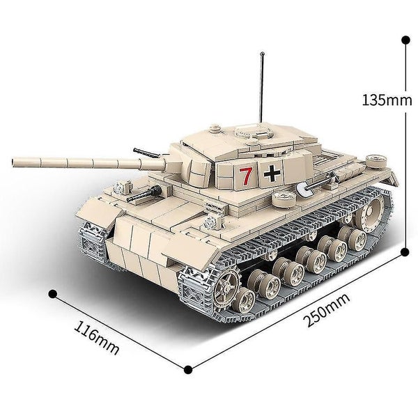 World War 2 German Panzerkampfwagen III Heavy Tank Military WW2 Minifigs Soldier Carousel 5