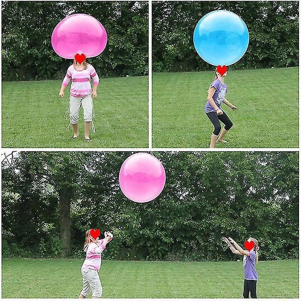 Kids Bubble Ball Toy Giant Inflatable Water Beach Rubber Ball Jelly Balloon Pink Carousel 3