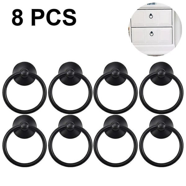 8pcs Vintage Cabinet Ring Knobs Round Antique Drawer Pulls Handle Carousel 1