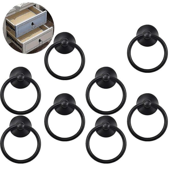 8pcs Vintage Cabinet Ring Knobs Round Antique Drawer Pulls Handle Carousel 2
