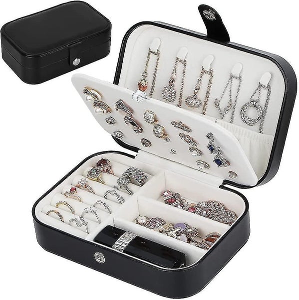 Travel Jewelry Organizer Cases With Doubel Layer For Womens Necklace Earrings Ri Carousel 1