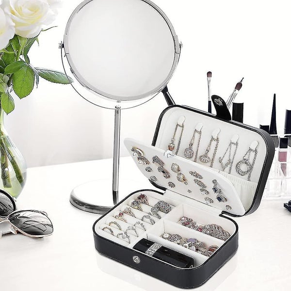 Travel Jewelry Organizer Cases With Doubel Layer For Womens Necklace Earrings Ri Carousel 2