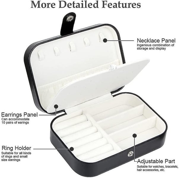 Travel Jewelry Organizer Cases With Doubel Layer For Womens Necklace Earrings Ri Carousel 5