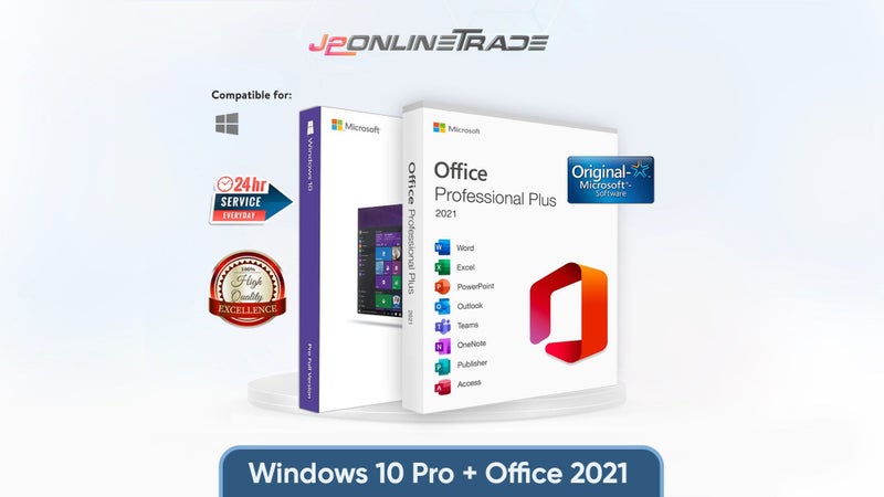 Microsoft Windows 10 Professional + Microsoft Office 2021 Professional PRO PLUS Carousel 1
