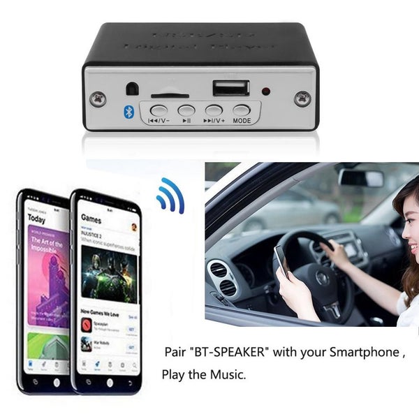 Audio Player Bluetooth MP3 FM USB TF SD LINE IN AUX Stereo Hand Free Call DC 12V Carousel 1