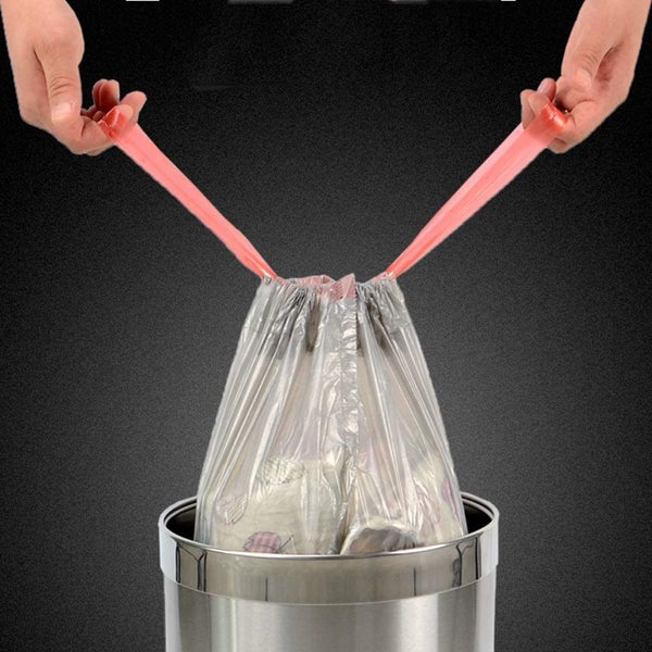 120 Pcs 45 x 50 cm Drawstring Trash Bags-Gray Carousel 7