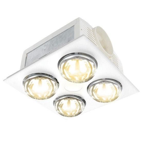 Brilliant Horizon Quattro Bathroom 3 in 1 Heater Exhaust Fan Light Carousel 1