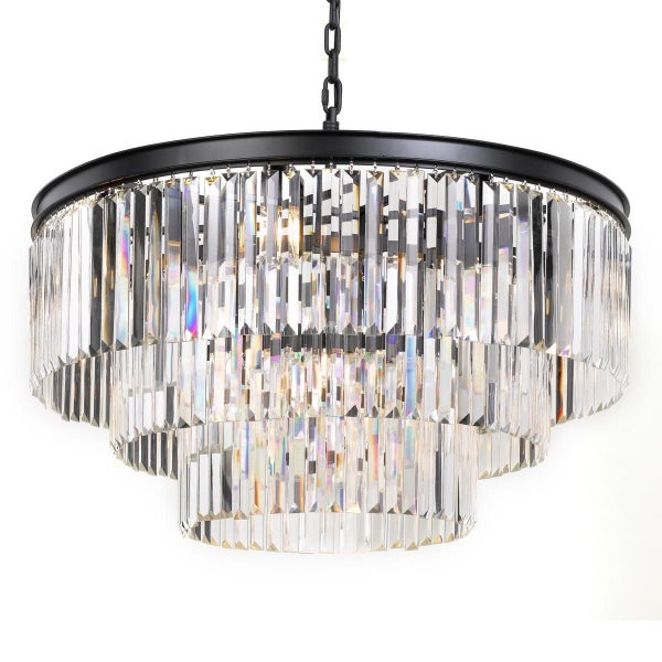 Telbix Serene 16 Light Crystal Round Pendant Light Carousel 1