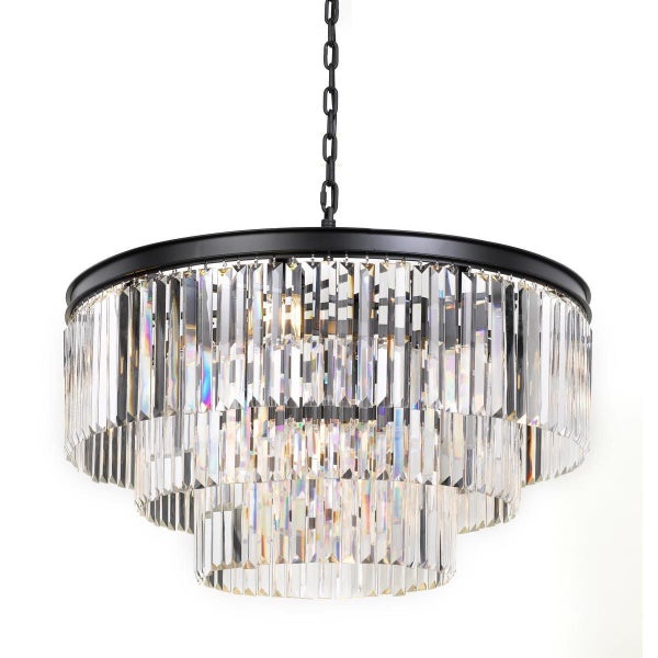 Telbix Serene 16 Light Crystal Round Pendant Light Carousel 2