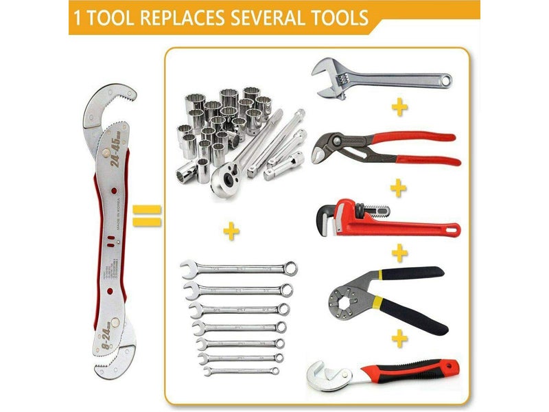 Self Adjustable Wrench Multi Purpose Functional Spanner Universal 9mm-45mm Carousel 2