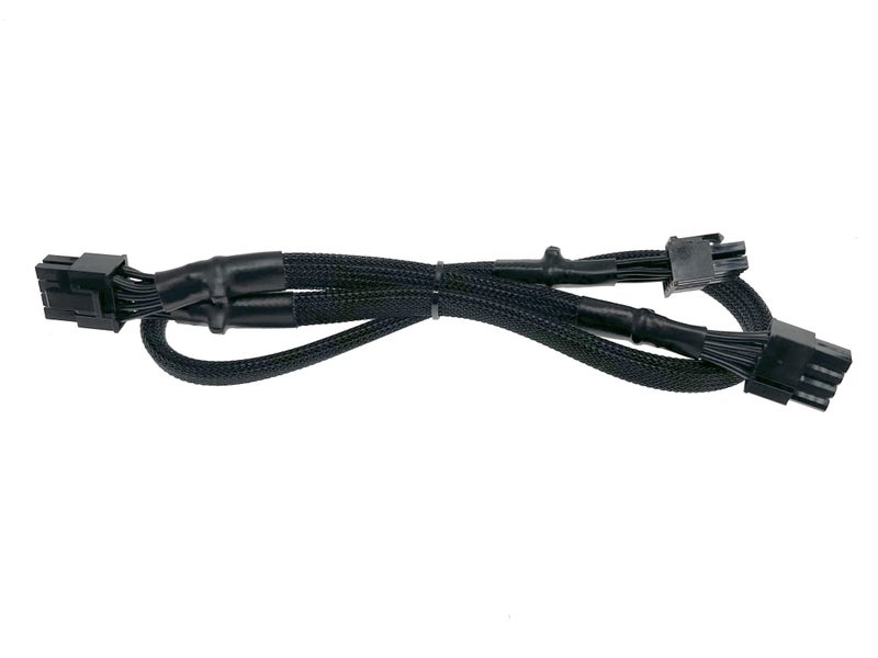 Corsair AXi Series 8 Pin To Dual 8 (6+2) Pin Male GPU PCIe Sleeved Power Cable Carousel 1
