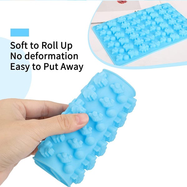 2Pcs Dinosaur Chocolate Mold Ice Tray 48 Cavity Carousel 9