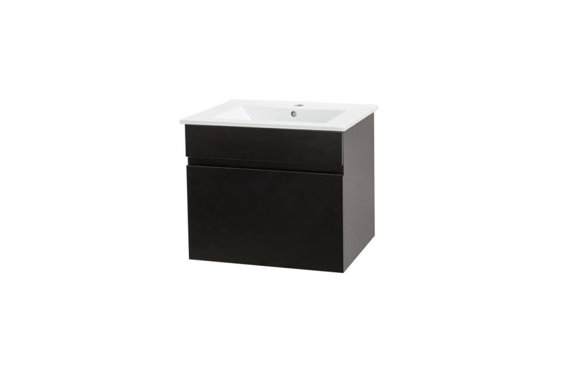 600mm Square Ceramic Basin White Wallhung Vanity Carousel 2
