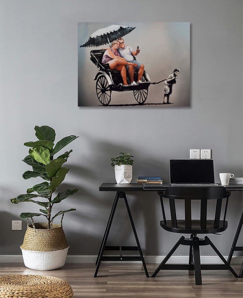 Free Shipping 1 Panel Canvas Wall Art - Banksy Carousel 3