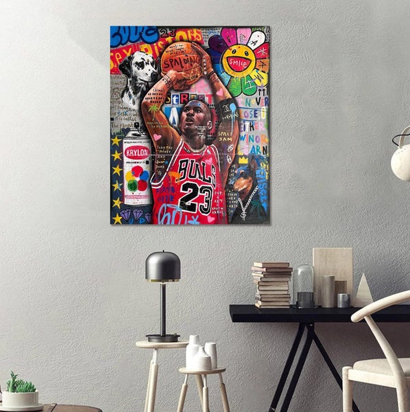 Free Shipping 1 Panel Canvas Wall Art - Michael Jordan Carousel 3