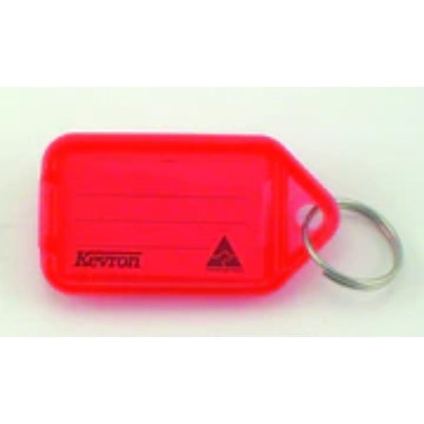 Key Tag Holder with Label - Loose Red Kevron Carousel 1