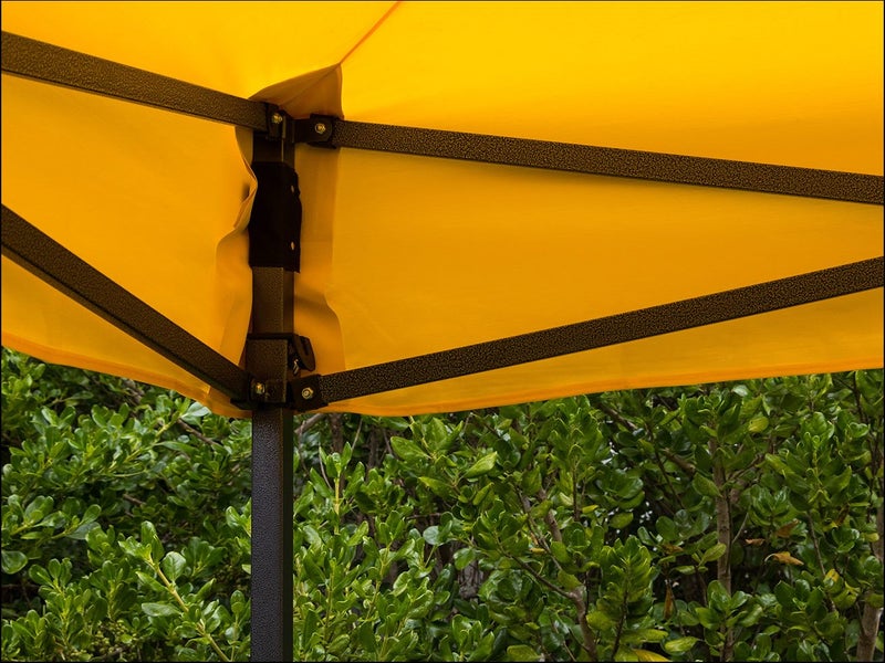 3x3m Gazebo Lawn Marquee | Pop Up Tent | YELLOW Roof Awning | Outdoor Shade Carousel 3