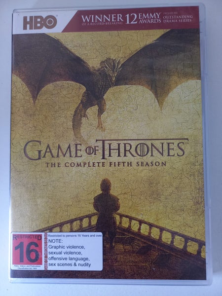 Game of Thornes The Complete Fifth Season 5 discs