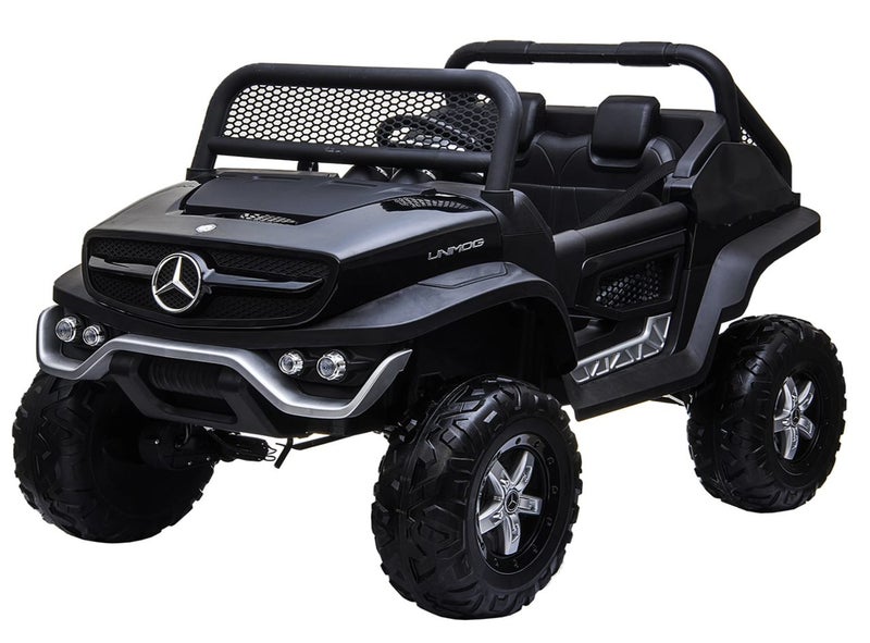 Latest Mercedes Licensed 4 wheel drive 12V Unimog Ride On Toy (Black) Carousel 1