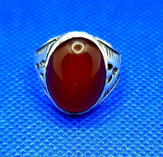 Stg Silver Cornelian Ring Carousel 1