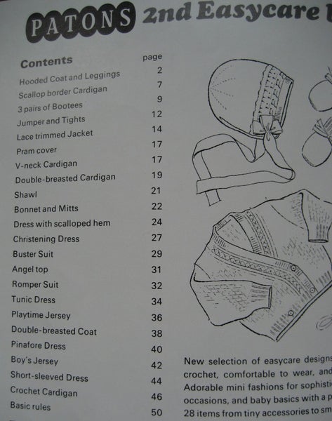 Retro PATONS BABY KNITTING and CROCHET PATTERNS Carousel 2