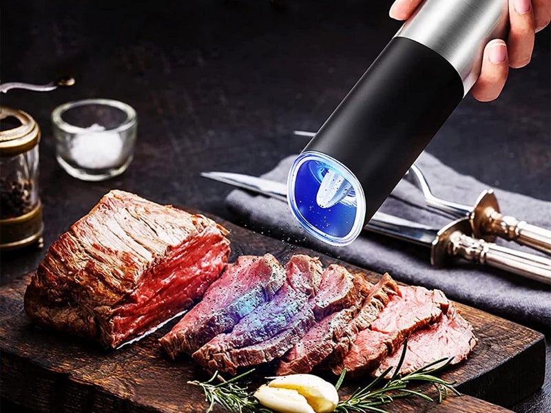 2 X Kitchen Electric Salt Pepper Grinder Gravity Automatic Sensor Spice Mill Carousel 2