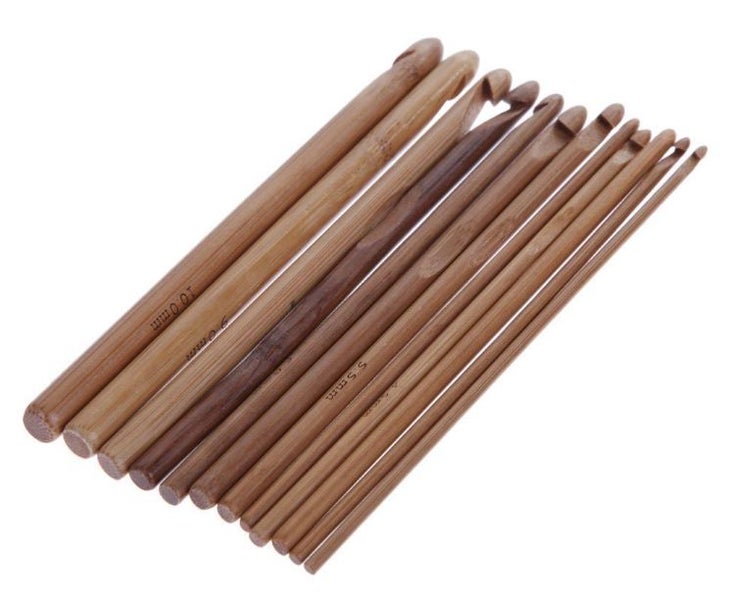 20Pcs Bamboo Crochet Hook Set With PU Carry Case Carousel 2