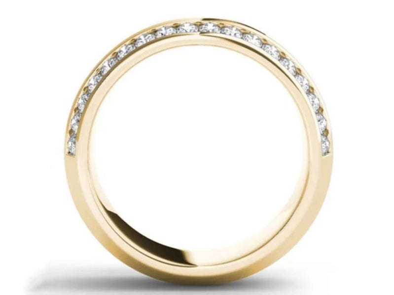 Ring CZ Diamond 14K Yellow Gold Plated /S9 Carousel 3