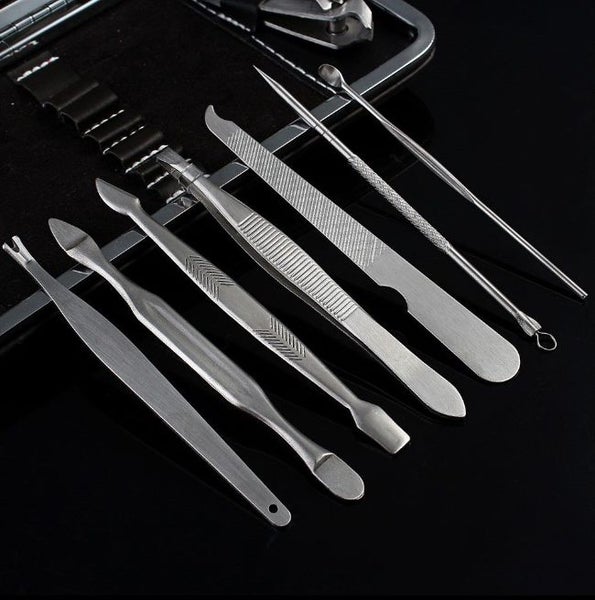 12pc Nail Cut Clippers Kit Stainless Manicure Carousel 3