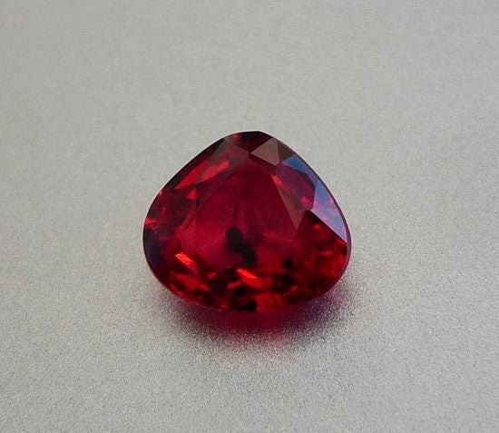 0.78CT EXCELLENT PEAR 100% NATURAL ORANGE RED RUBY Carousel 2