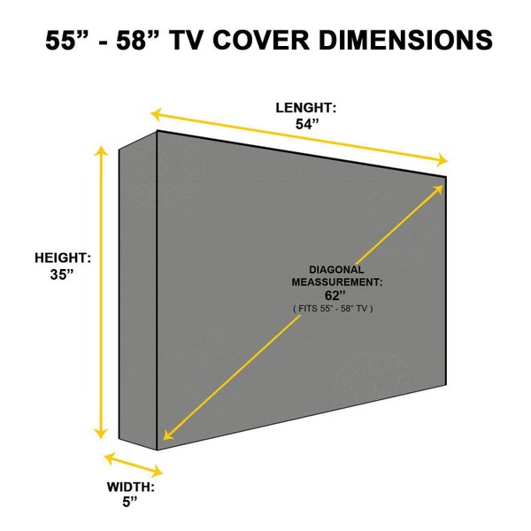 55-58inch TV cover Weatherproof UV Resistant Dust- Proof Carousel 2