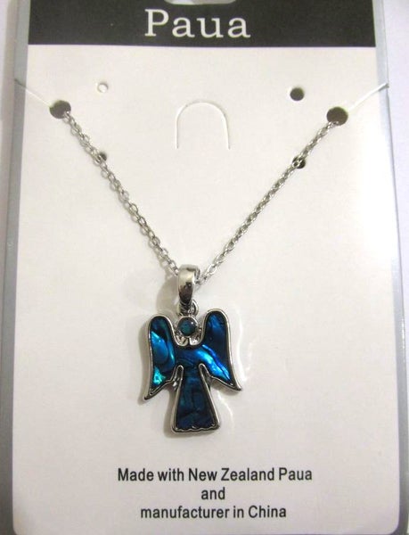Guardian Angel necklace with paua inlay Carousel 2