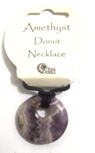 Amethyst donut necklace Carousel 1