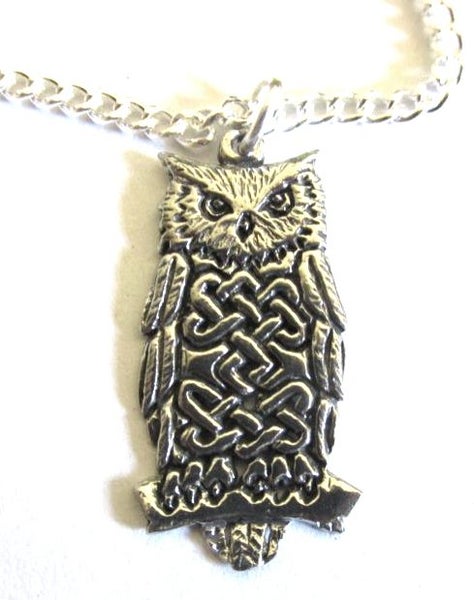 Owl necklace in Pewter Carousel 1
