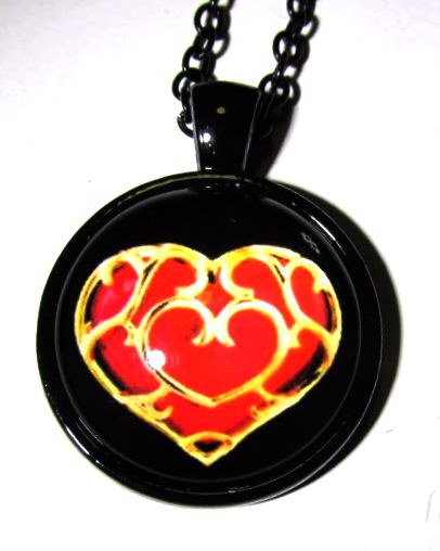 Zelda red heart necklace Carousel 1