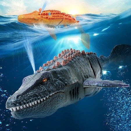 Kids Mosasaurus Diving Toys RC Boat Carousel 1