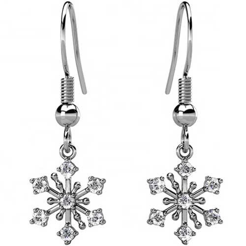 18K White-Gold Crystal Star Earrings "Astra" Carousel 1